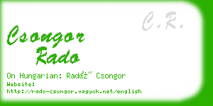 csongor rado business card